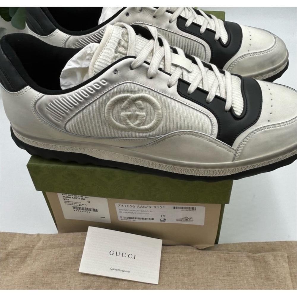 Gucci Mac 80 distressed leather sneakers size 12 made in
Italy - Picture 2 of 7